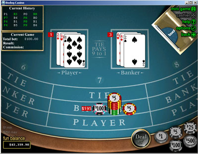 Bodog casino baccarat