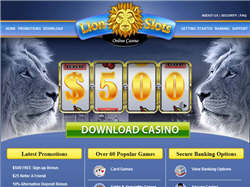 Lion Slots homepage